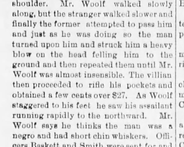 Newspaper clipping: Toy store robbery.